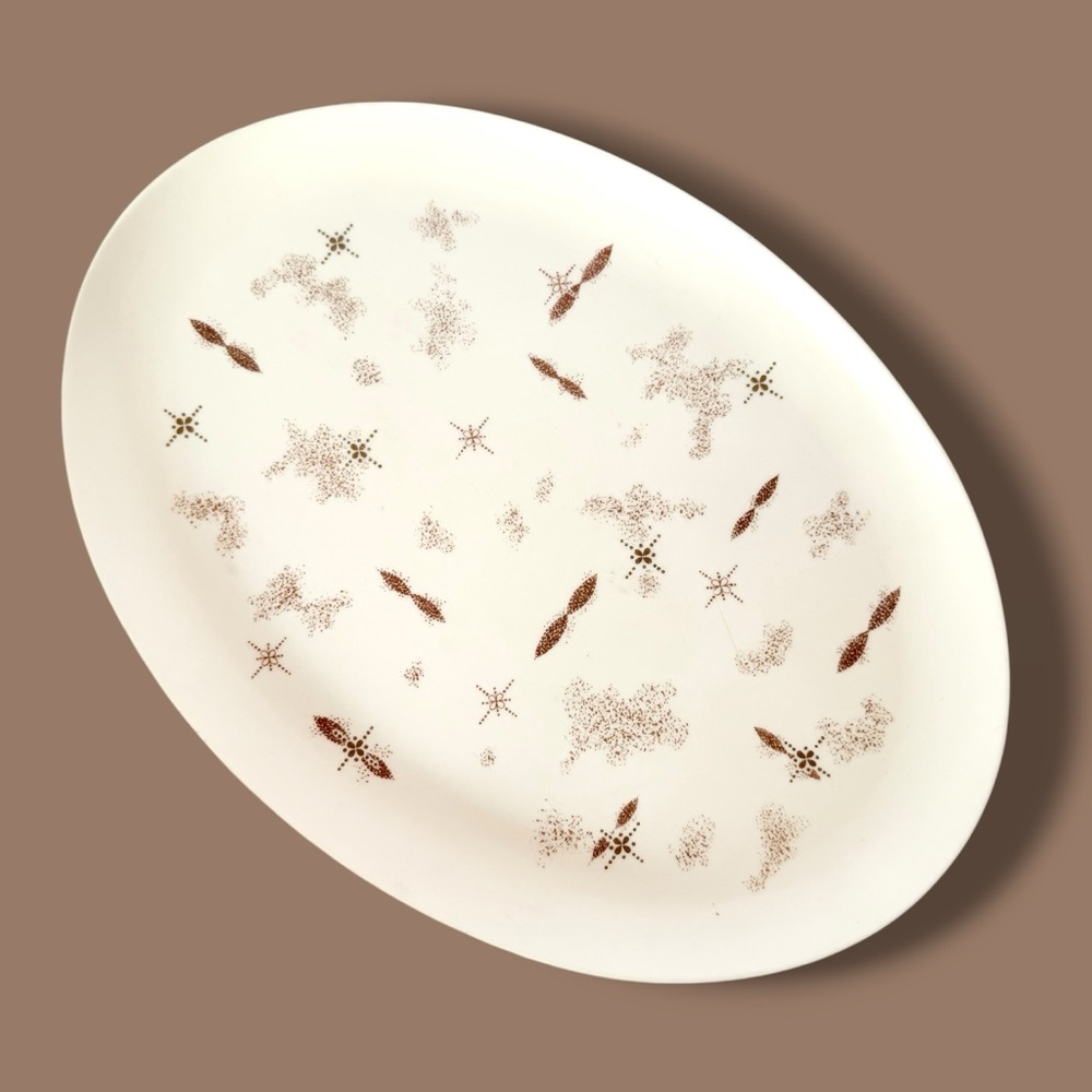Vintage Melmac Durawear Platter – Mid-Century Modern Atomic Star Retro Design